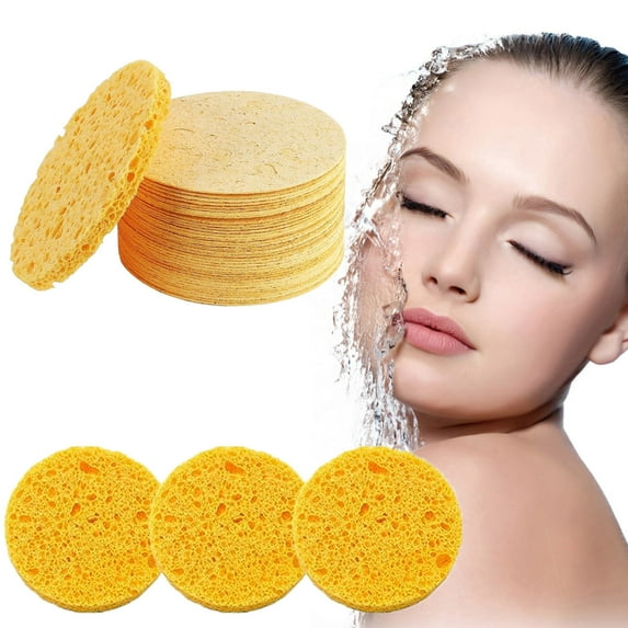 EARSTMAKEUP Turmeric Kojic Acid Pads,Turmeric Kojic Acid Cleansing Pads,Turmeric Exfoliating Pads,Turmeric Pads for Face, Facial Sponges for Cleansing(30PCS,yellow)