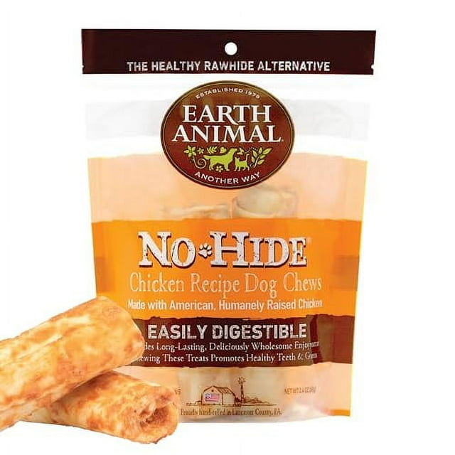 EARTH ANIMAL No Hide Small Chicken Flavored Natural Rawhide Free Dog