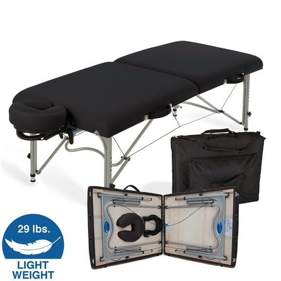 EARTHLITE Luna Portable Massage Table Package - Lightweight, Aluminum Frame (26lb) incl. Face Cradle & Carry Case for up to 600lb