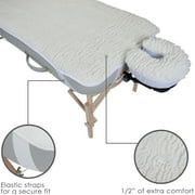 EARTHLITE Massage Table Fleece Pad Set   1/2 Thick Woolly Fleece incl. Fitted Pad & Face Cradle Cover 2pc