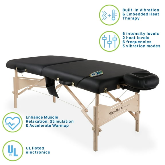 EARTHLITE Sports Therapy Table Vibra-Therm  Embedded Vibration & Heat, Enhanced Recovery & Warm-Up, Complete Package, UL Listed