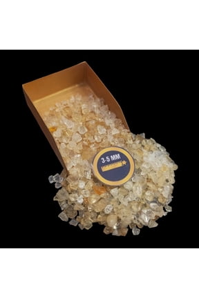Citrine 3-5 mm Stone Chips, 20g (0.70 oz), Natural Gemstone Chips for Decor Fillings, Nail Art & Mixed Media