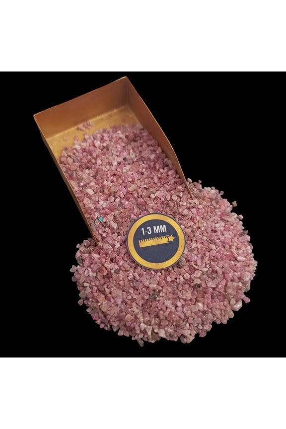 Ruby 1-3 mm Chips, 20g (0.70 oz), Natural Gemstone Chips for Decor Fillings, Nail Art & Mixed Media