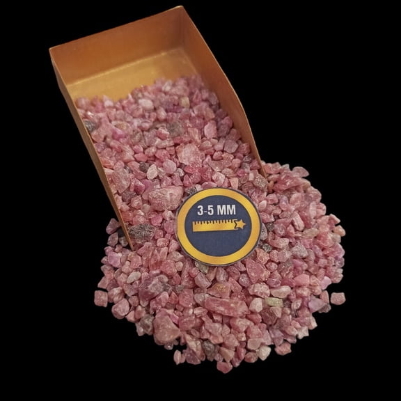 EARTHMINES Ruby 3-5 mm Stone Chips, 20g (0.70 oz), Natural Gemstone Chips for Wood Inlay, Epoxy Art & Crafts
