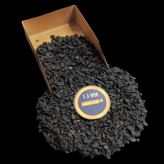 EARTHMINES Shungite 1-3 mm Stone Chips, 20g (0.70 oz), Natural Gemstone Chips for Orgonite, Mosaic & Home Decor