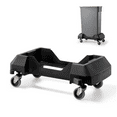 thumbnail image 1 of EARTHMOUNT Slim Trash Can Dolly with Wheels, 200 lb Capacity, Fits 16 & 23 Gallon Garbage Bins, Heavy-Duty Rolling Base with Swivel Casters, Black, 1 of 9