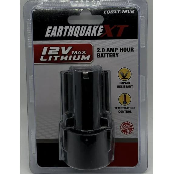 EARTHQUAKE XT 12V 2 Ah Max Lithium-Ion Battery