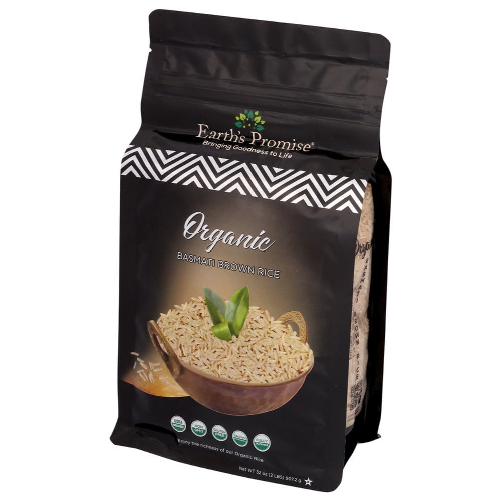 EARTHS PROMISE - Rice Basmati Brown Organic 2LB ( Pack of 5) - Walmart.com