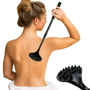 EASACE Back Scratcher for Women Men Extendable with Strong ABS Massage Head, 21inch Body Scratcher for Adults - Pets Compact - Retractable Black