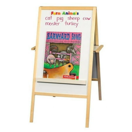 Best-Rite Magnetic Flannel/Dry-Erase Easel, 24 x 24 x 47 Inches, Blue