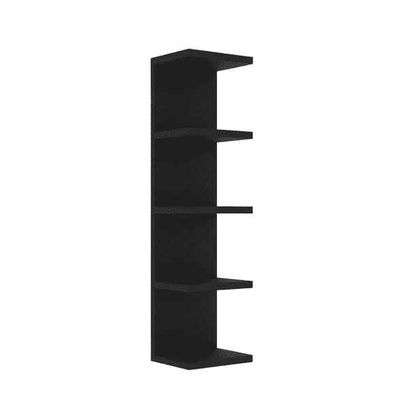 EASHZMFYTBF 5-Tier Floating Wall Shelf Unit For Wall Decor & Makeup Vanity - White Narrow Cute Display Storage Shelf For Small Spaces, Decorative Vanity Shelf Room Decor,Black
