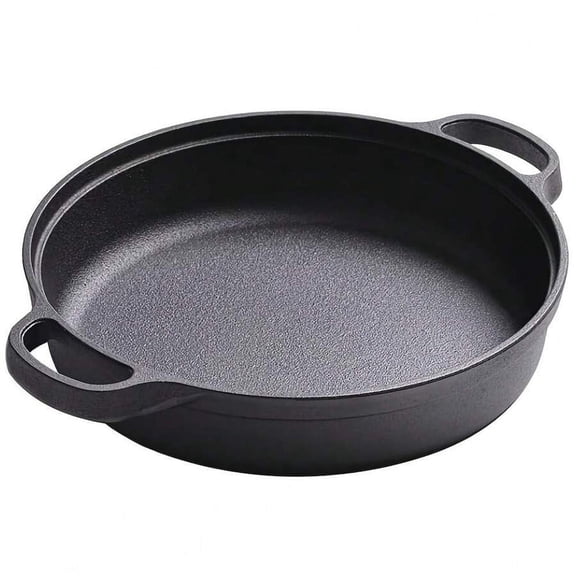 EASHZMFYTBF Cast Iron Skillet Set with Dual Handles,for Steak, Bread, Baking, Pizza, Stockpot, Outdoor Camping, Grill, Stovetop & Oven Cookware