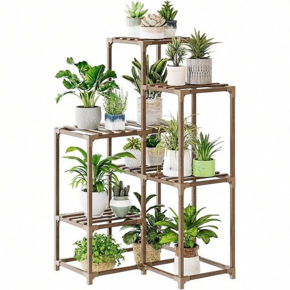 EASHZMFYTBF Corner Plant Shelf Indoor and Outdoor Plant Holder - 7-Layer Plant Frame Room Outdoor Plant Stand- Indoor Multi-Plant Stand Courtyard, Balcony, Garden