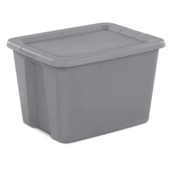 EASHZMFYTBF Large 18 Gallon Plastic Storage Container with Secure Lid in Gray