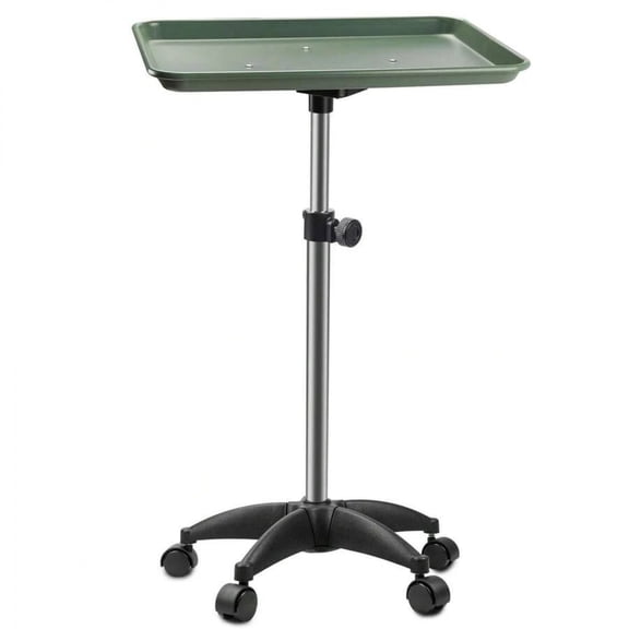 EASHZMFYTBF Salon Tray On Wheels Tattoo Tray Rolling Trolley Adjustable Height Storage Utility Cart for Clinic Spa Rolling Tray ,Boho Vibes,Green
