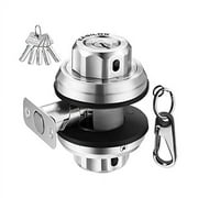 EASILOK Twist to Lock Deadbolt Lock Keyless with Night Latch&Anti-Mislock Button,Stainless Steel Single Cylinder