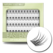 EASITENSION DIY Eyelash Extension lash clusters 3D Effect Individual Lash 48 Clusters Volume Lashes Set, Home Eyelash Extension Lashes Pack 16mm-Natural