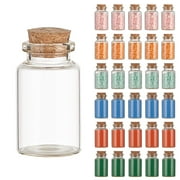EAST CREEK 30Pcs 20ml Transparent Glass Message Vials w/ Cork Stoppers