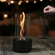 glanzfeuer Mini Tornado Tabletop Fire Pit - Indoor/Outdoor Spiral Flame Fireplace, Adjustable Burners