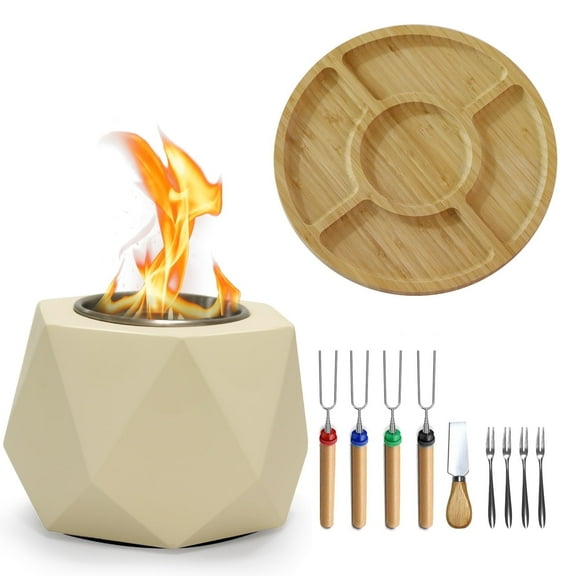 EAST FLAME S'Mores Maker Kit & Charcuterie Serving Set, Includes 4 Extendable Roasting Sticks, Cheese Knife & Bamboo Tray, Gift for Houswarmings
