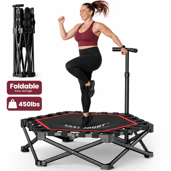 EAST MOUNT 42" Rebounder Trampoline for Adults, Foldable for Home Fitness