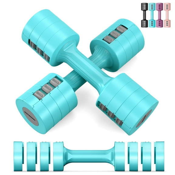 EAST MOUNT Adjustable Dumbbells Set of 2 / 10 lb Pair Total Free Weights 4 in 1 Hand Weights for Women Home,Office,Gym Exercise Versatile Training