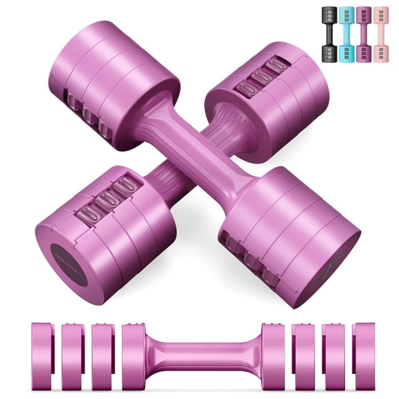 EAST MOUNT Adjustable Dumbbells Set of 2 / 10 lb Pair Total Free Weights 4 in 1 Hand Weights for Women Home,Office,Gym Exercise Versatile Training
