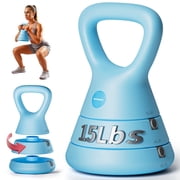 EAST MOUNT Adjustable Kettlebell, 5lb 9lb 15lb Kettlebell Weights Set, Ergonomic Design & Wide-Handle for Home Gym, Full-Body Workouts Strength Rehabilitation Training, Good for Men Women & Beginners