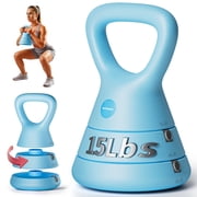 EAST MOUNT Adjustable Kettlebell, 5lb 9lb 15lb Kettlebell Weights Set, Ergonomic Design & Wide-Handle for Home Gym, Full-Body Workouts Strength Rehabilitation Training, Good for Men Women & Beginners