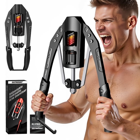 EAST MOUNT Twister Arm Exerciser - Adjustable 22-440lbs Hydraulic Power, Home Chest Expander, Shoulder Muscle Training Fitness Equipment, Arm Enhanced Exercise Strengthener (Red)