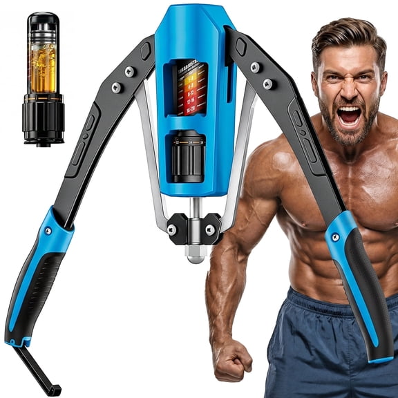 EAST MOUNT Twister Arm Exerciser - Adjustable 22-440lbs Hydraulic Power, Home Chest Expander, Shoulder Muscle Training Fitness Equipment, Arm Enhanced Exercise Strengthener (Blue)