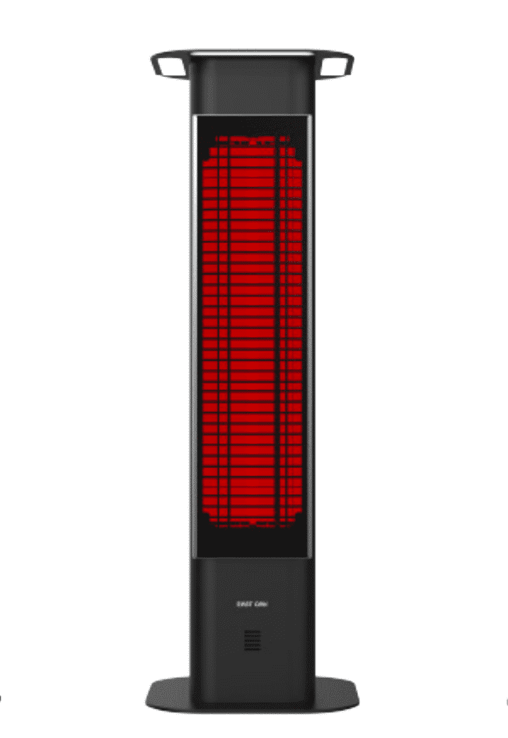 EAST OAK 1500w Electric Patio Heater, Infrared Premium Tower Heater Outdoor Patio with Microcrystalline Glass and Remote Control, IP65 Waterproof with Tip-Over \u0026 Overheating Protection