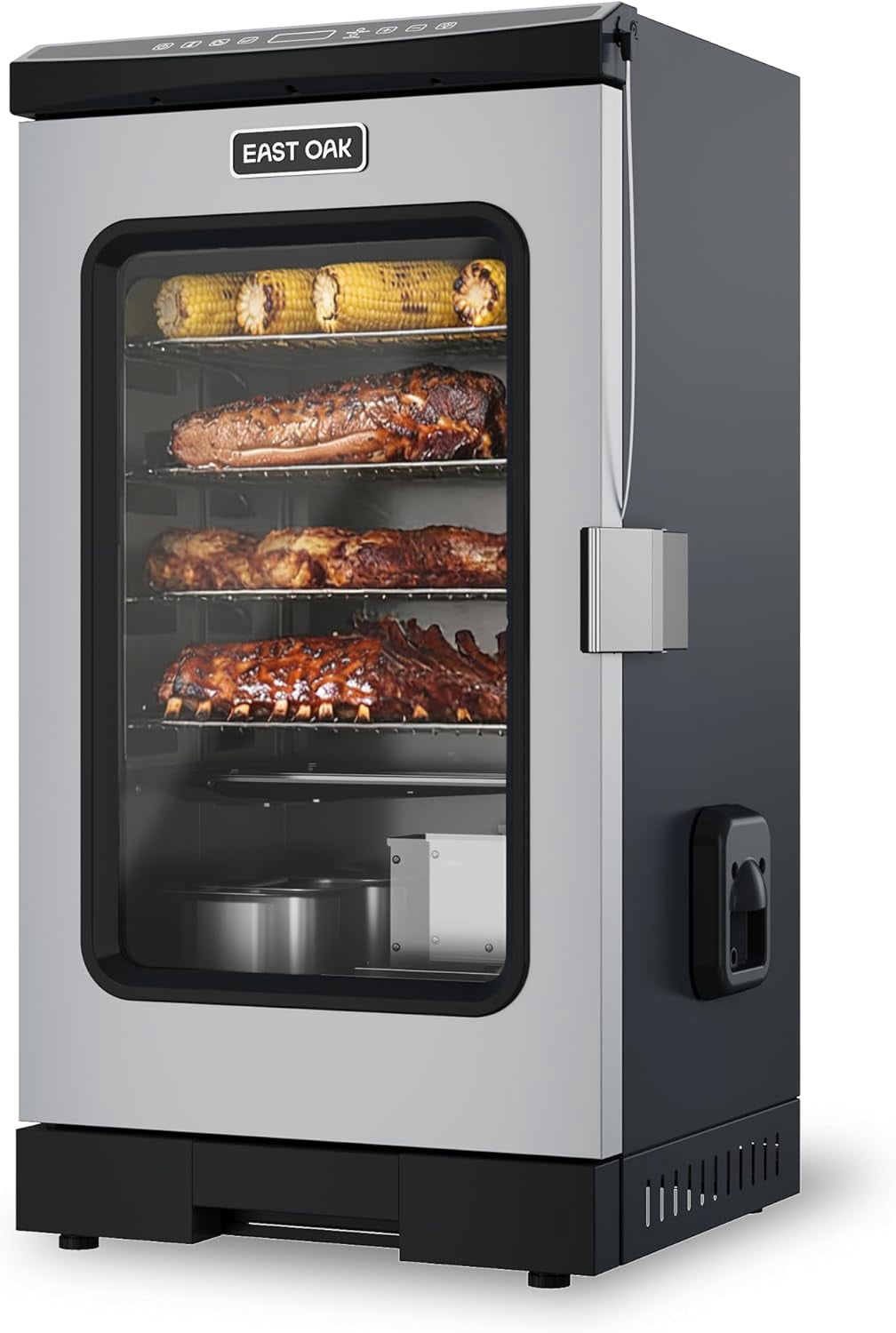 EAST OAK 30" Electric Smoker for Outdoors, Built-in Probe, 725 sq in, Mist Silver