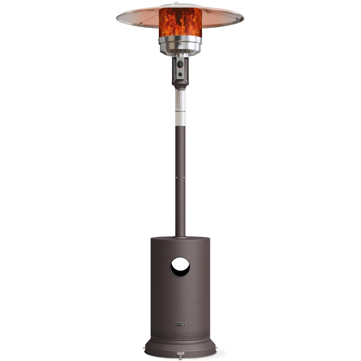 EAST OAK 50,000 BTU Patio Heater Outdoor Propane Heaters with Wheels Portable for Home Commercial Use, Wheels, Coffee