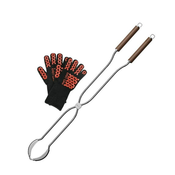 EAST OAK Stainless Steel Fire Pit Tool Set with Fireproof Gloves