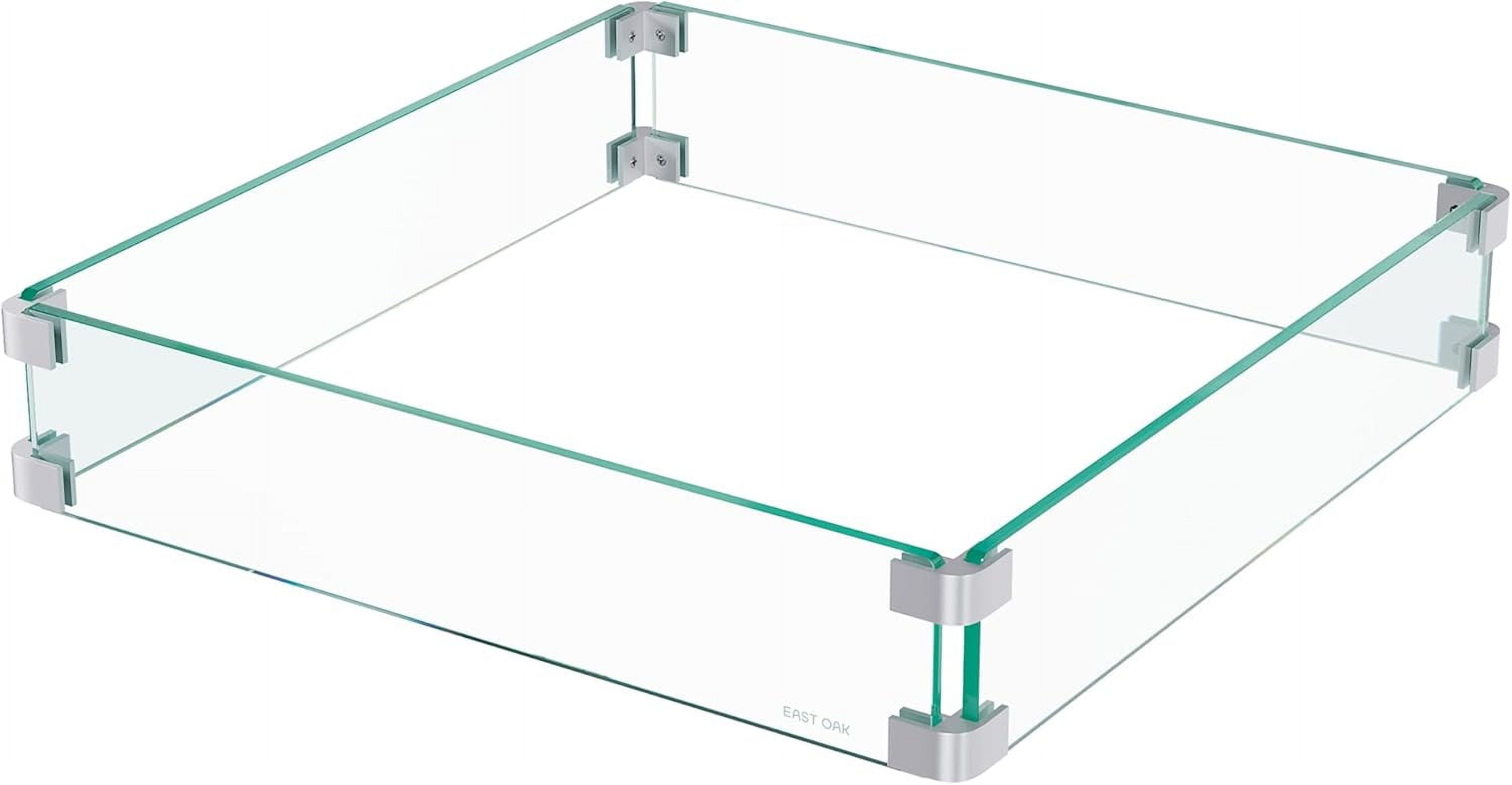 EAST OAK Tempered Glass Wind Guard for 28" & 32" Propane Fire Pit Table