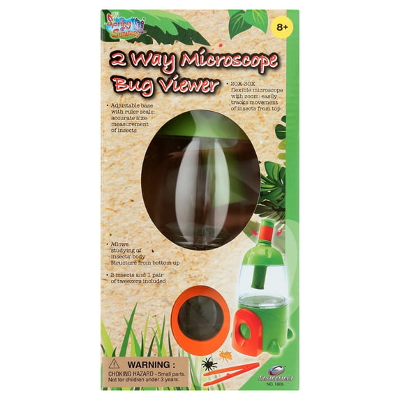 EASTCOLIGHT 20X-30X 2 Way Stereo Microscope for Kids, Bug Biewer for Observing Insects, STEM Science & Educational Toy