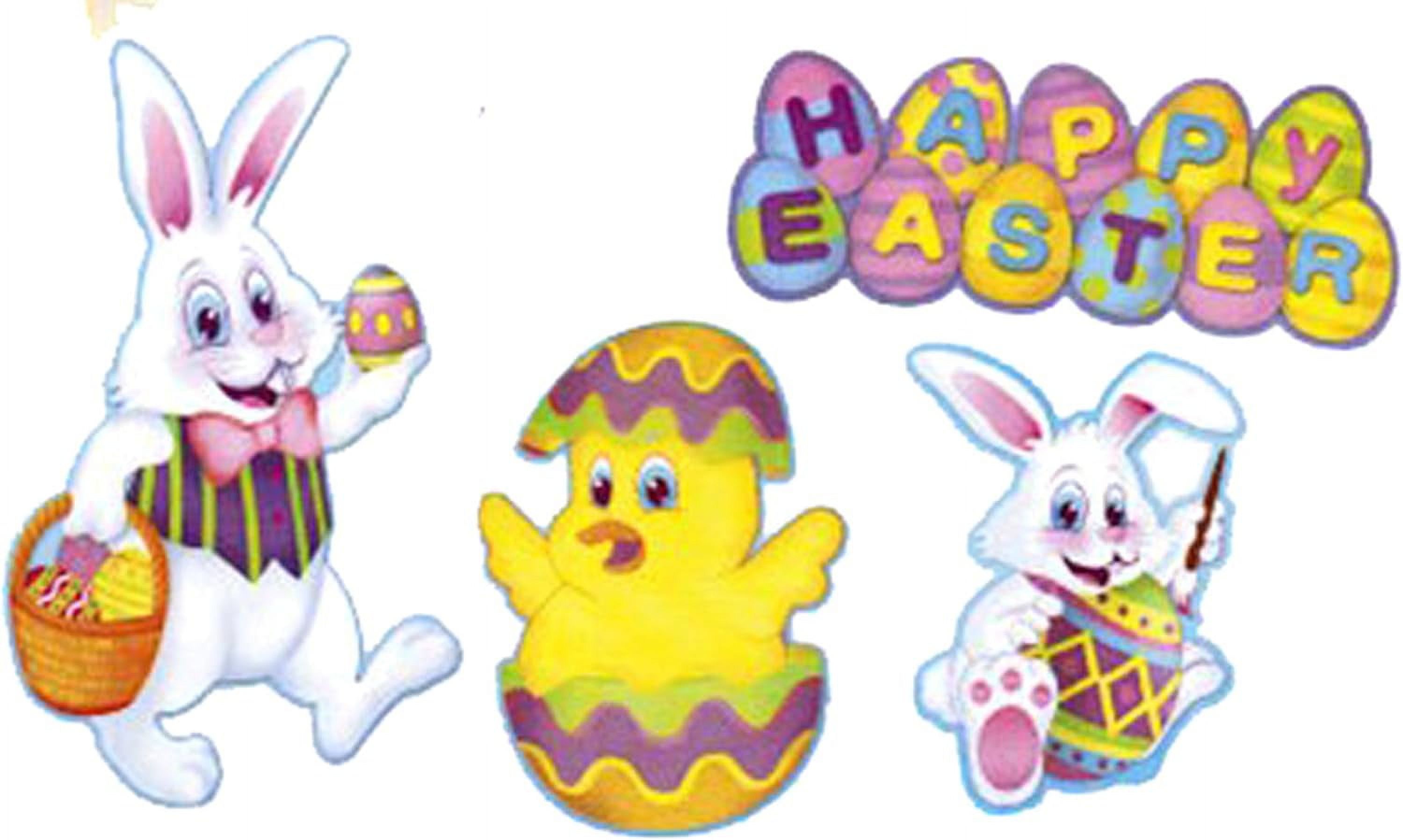 EASTER CUTOUT DECORATIONS 12 PACK