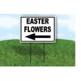 thumbnail image 1 of EASTER FLOWERS LEFT ARROW BLACK 18 in x 24 in Yard Sign Road Sign with Stand, 1 of 4