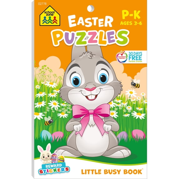 School Zone Easter Puzzles Workbook (Paperback)
