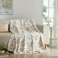 thumbnail image 1 of Bloom & Bunny Easter Printed Lush Plush Throw, Coquette Easter Bunny Blush, 50" x 60", 1 of 9