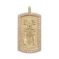 thumbnail image 1 of EASTERN ORTHODOX CROSS DIAMOND YELLOW GOLD DOG TAG PENDANT NECKLACE - Pendant with 18" chain, 1 of 1