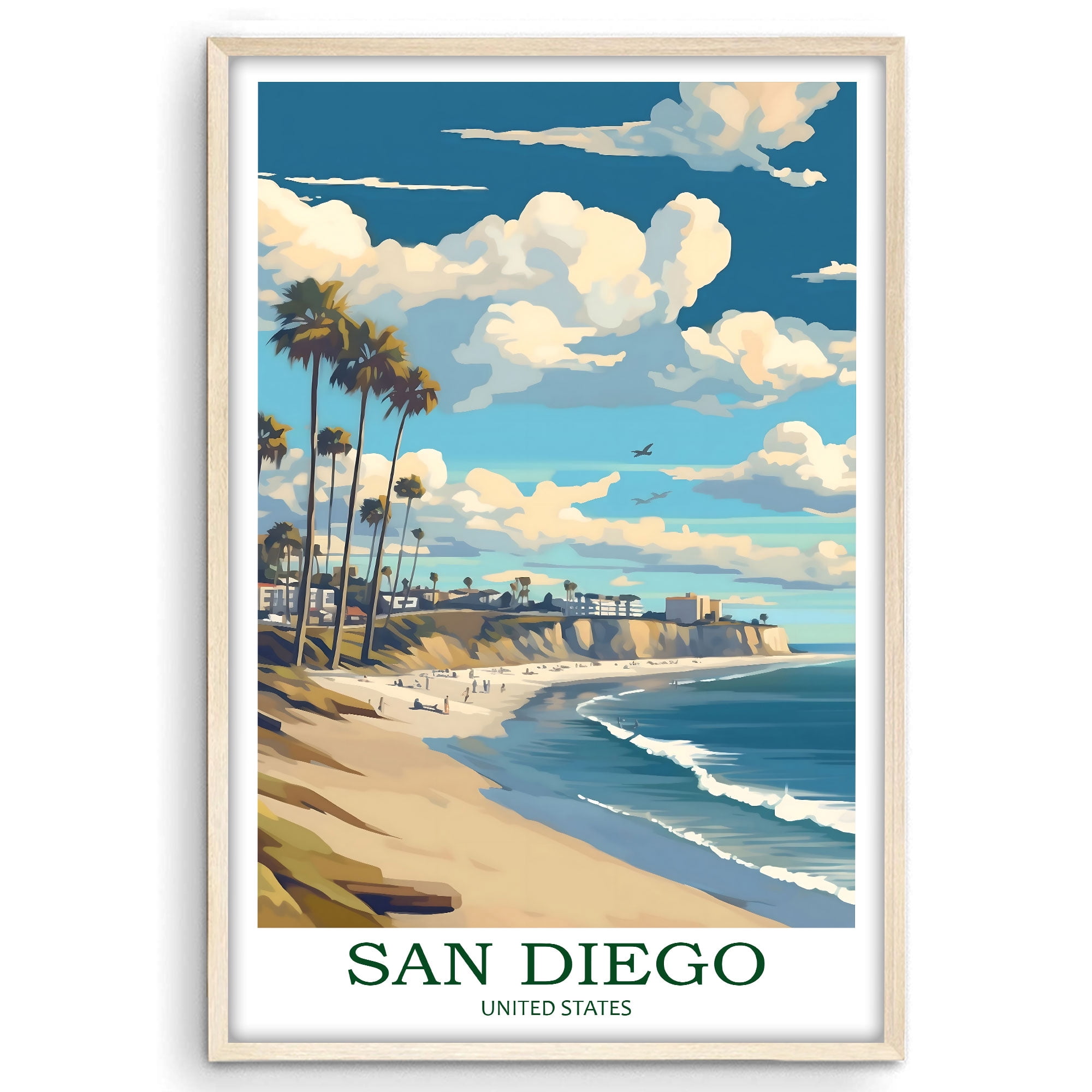 EASTERN PRINT San Diego Travel Poster, California Print, City Posters ...