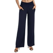 EASTHER Women's Work Stretchy Bootcut Dress Pants with Pockets Lightweight Basic Office Work Business Pants