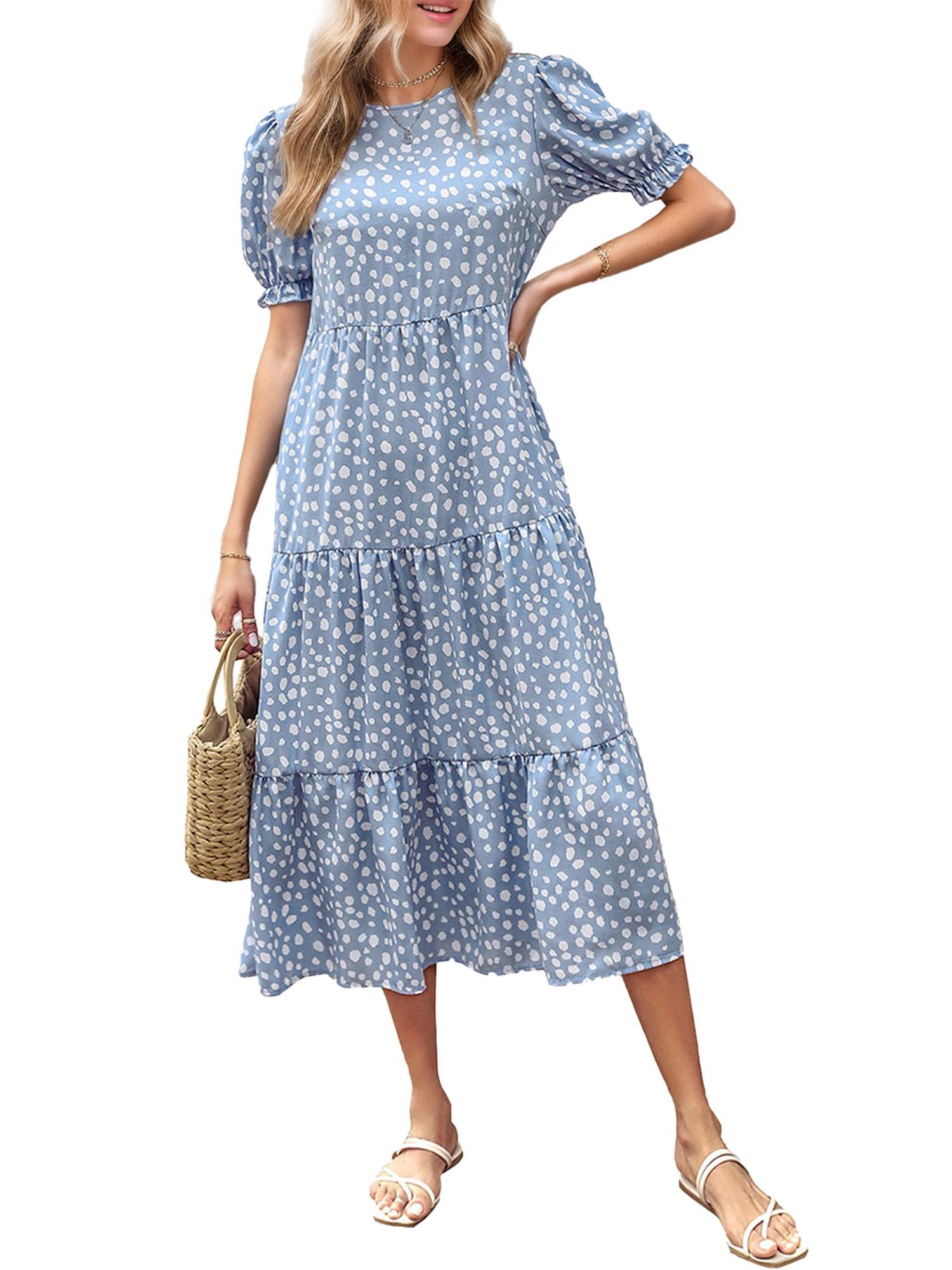 snowsong Casual Dresses for Women,2024 Hot Women's Casual Floral Print ...
