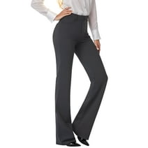 EASTHER Women's Work Stretchy Bootcut Dress Pants with Pockets Tall, Petite, Regular for Office Work Business Pants
