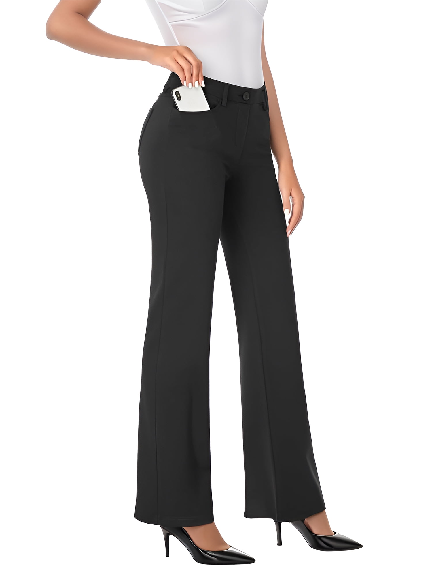 nsendm Female Pants Adult Pant Suits for Women Business Casual plus Size  Womens Trousers Mid Waist Black Batterflies Short Pants for Women(Pink, S)  