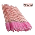 thumbnail image 1 of EASTIN 100 PCS Disposable Mascara Brushes Crystal Eyelash Brushes Mascara Wands Applicator Eyelash Extensions Makeup Tools Eyebrow Brush (Crystal Pink), 1 of 9