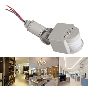 EASTIN 180 Degree Outdoor Led Security Pir Infrared Motion Sensor Detector Switch for Wall Light, White