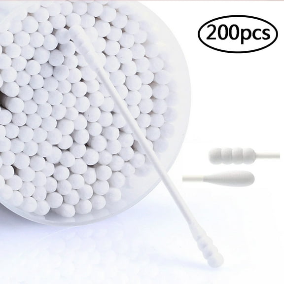 EASTIN 200 pcs Double Tipped Cotton Swab, Multipurpose Safe Cleaning Sterile Sticks Baby Cotton Swabs, Paper Sticks Cotton Buds for Baby Ear Nose Clean
